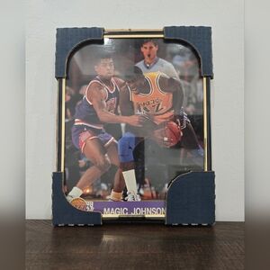 Magic Johnson 1990 NBA Hoops 8" x 10" Framed Photo Poster
